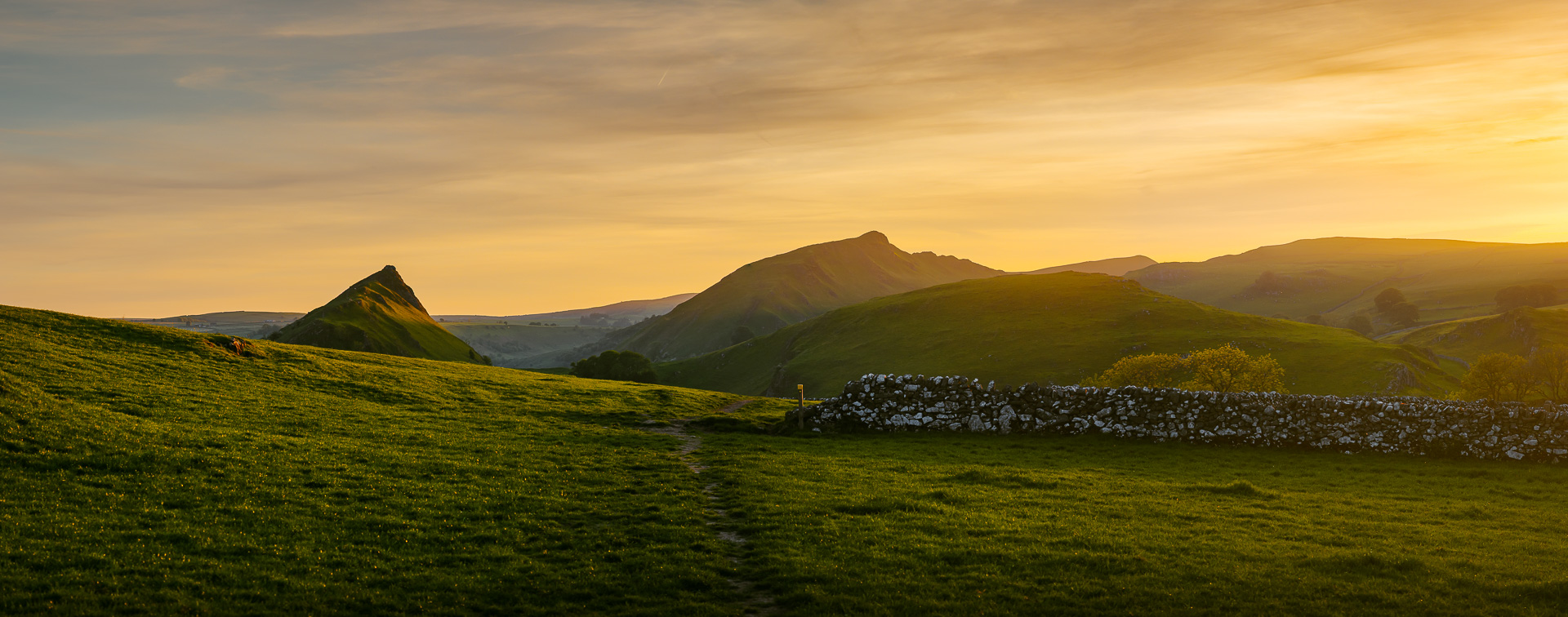 Chome Hill Sunset Panoramic by Adam Lack